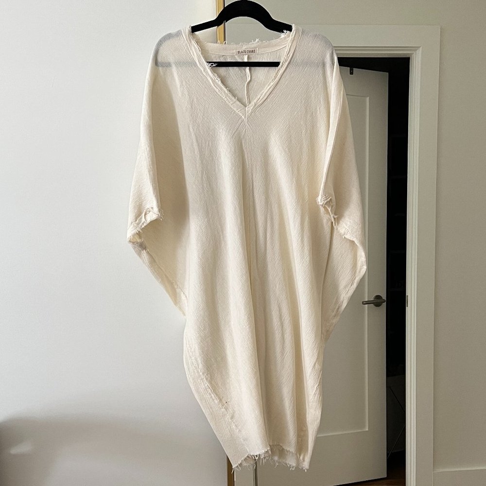 RELISTED - Black Crane Origami Dress in Cream (S)